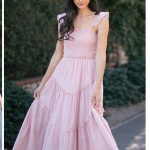 Morning Lavender Violetta Ruffled Cami Dress